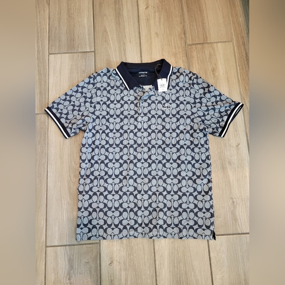 Coach Other - Brand New Coach Signature Polo, Large, Chambray Signature Color